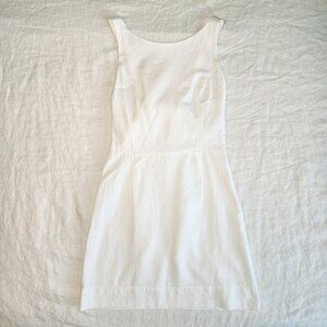 White mini dress with bow